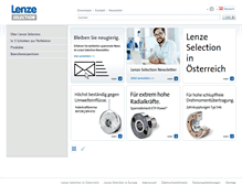 Tablet Screenshot of lenze-selection.com